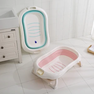 Safety Baby Products, Plastic Folding Baby Bathtub for safe bath