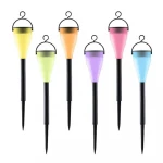 outdoor 6 different colors of solar energy Led lamp flaming romantic solar lawn light for Garden