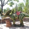 Outdoor entertainment animatronic dinosaur ride for kids