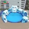 Outdoor inflatable water park games,inflatable aqua park with slide,amusement park with pool