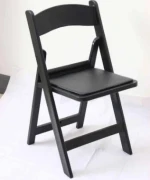 outdoor padded Wimbledon black  Dining Banquet Wedding Plastic Resin Folding garden Chairs