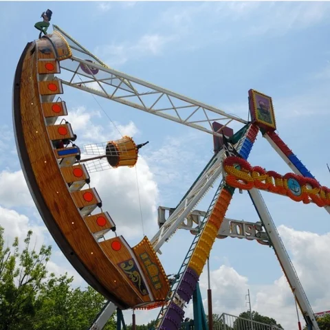 Buy Outdoor Thrill Ride Large 24-36 Seats Pirate Ship Home Playground ...