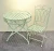 Import outdoor wrought iron bistro sets folding Metal Chair from China