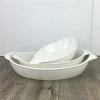 oval shape unique design ceramic wholesale bakeware set
