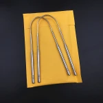 Pack of 2 Stainless Steel Metal Copper Rose Tongue Clearer Scraper For Oral Care Oral Hygiene