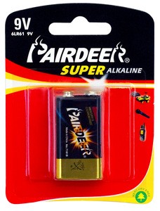 Pairdeer 9V/6LR61/E-BLOCK SMOKE BATTERY 1.5v Alkaline battery private label battery