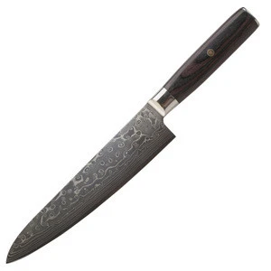 Pakka wood Japanese VG10 Damascus Steel Chef Knife Kitchen Knives set