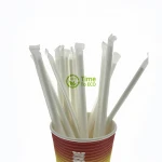 Paper wrapped paper drinking straw