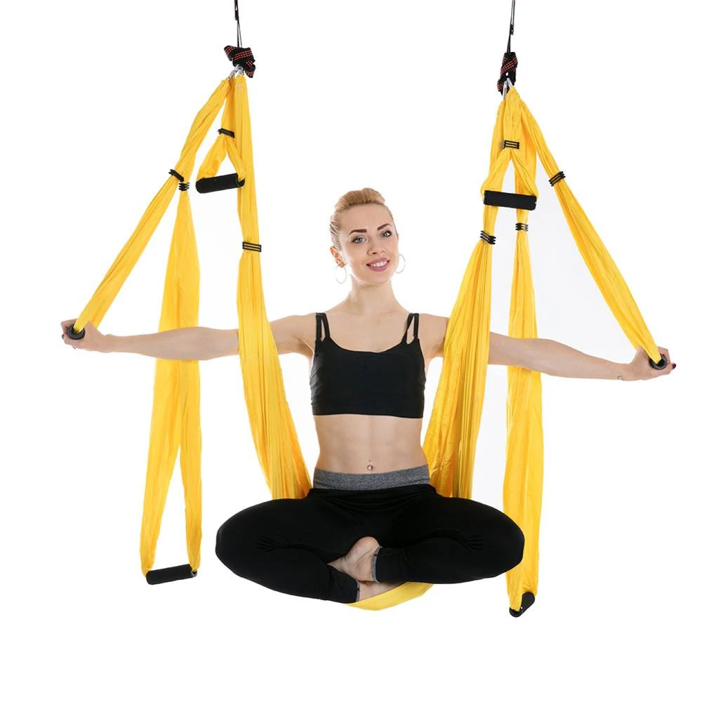 Parachute nylon fabric indoor  antigravity yoga hammock aerial yoga swing set