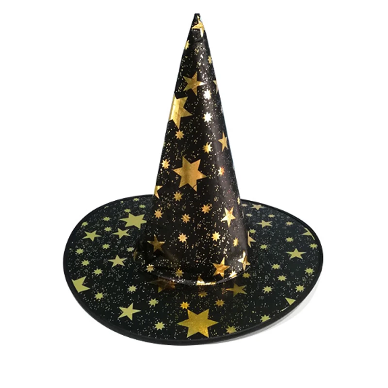 Party Cosplay Decoration foil star Halloween Witch Hat