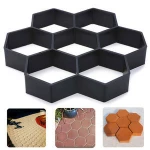 Paving Mould DIY Path Brick Mould Plastic Floor Tile Cement Concrete Mould Stone Walking Path Maker Road Garden Supplies