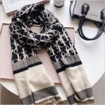 PCA329 Big Luxury Fringed Plaid Customized Neck City Brushed Vintage Cashmere Women Other Scarves