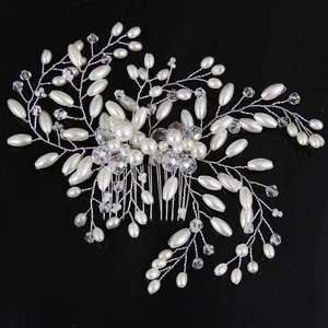 Pearl Crystal Bridal hair combs Wedding Hair Accessories bridal wedding hair jewelry