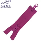Peculiar uncommon Zip 5# Nylon reversible Double open end zippers with sliders for clothing dress