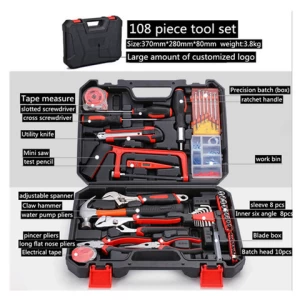 150 pieces Promotional Metric Combination Tool Set Tool Box hand tools
