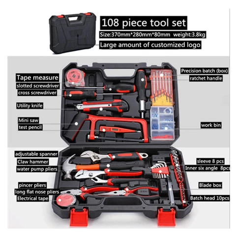 150 pieces Promotional Metric Combination Tool Set Tool Box hand tools