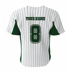 Pinstripes Style Baseball Jersey Sublimated 100% Polyester Custom Softball jerseys Collage Training Team Wear Shirts