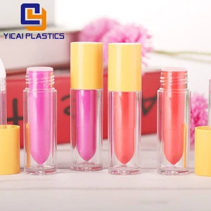 Plastic Red Round Liquid Lipstick Tube, Lip Gloss Tube Container