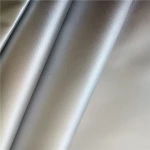 Polyester black-out shade cloth silvery silver coated blind blackout fabric