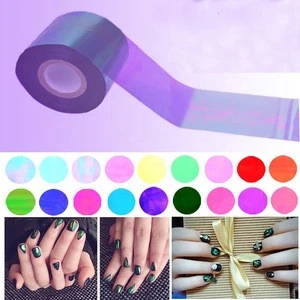 Popular design 3D self-adhensive glass foil nail sticker nail supplies 3d nail art