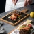 Import Popular design marble square plate cheese plate steak tray with handle from China