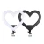 Portable dimmable 19 inch heart-shaped RGB studio photography photo makeup selfie LED rainbow ring light with tripod stand