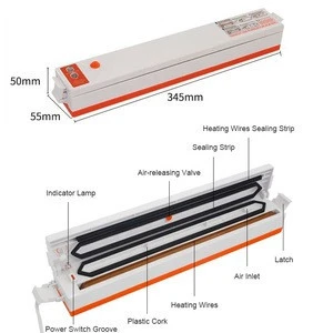 Portable Handheld Household Home Food Vacuum Sealer Packaging Machine Film Sealer Vacuum Packer With 10Pcs Bags