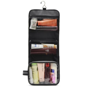 Portable travel makeup bag waterproof organizer multifunction case 3 divides toiletry bags makeup cosmetic bags with zippers