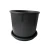 Import PP Hot Sell Round Home Garden Black Plastic Plant Flower Pots Tray from China