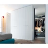 Practical bedroom white solid wood wardrobe design