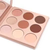 Private label 9 colors cruelty free highlighter and contour palette