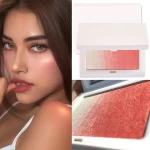 Private Label Custom Logo Pink Highlighter Color Change Shimmer Shiny Makeup Powder Blush Cream