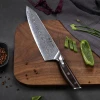 Professional 4 Pieces Damascus Steel Kitchen Knife Set with Ebony Wood Handle