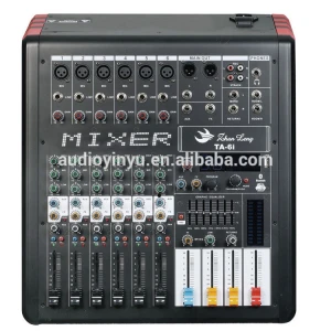 Professional high quality 6 channels dj audio mixer power mixer usb