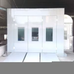Professional manufacturing spray booth with infrared heating lamp