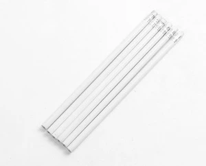 Promo cheapest white wooden pencil with Eraser