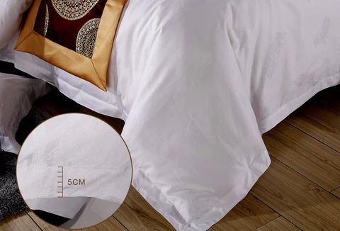 Promote Sales Pure White Percal Bedroom Linen Bedding Sets For Hotel