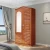 Import PVC film laminated MDF bedroom wall wardrobe design with 3 doors from China