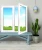 Import pvc window vinyl casement glass windows vinyl profiles  ventanas upvc color from China