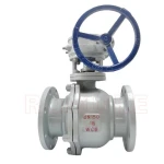 Q341F   GB Standard Carbon Steel WCB 2 Way    Floating Type Worm Gear Operated Flanged Ball Valve