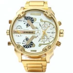 Quartz Wrist Watch Waterproof SHIWEIBAO 3137 Dual Time Display Quartz Wrist Watch with Stainless Steel Band Quartz Wristwatches