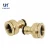 Import Quick Hose Adaptor Accessories Pure Brass Faucets Standard Connector Washing Machine Brass Garden Hose Tap Connector from China