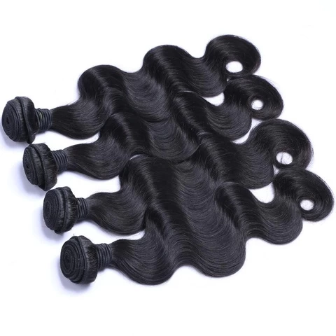 Ready to ship 8inch-30inch natural color can be dyed bleached 100 human hair body wave hair bundles wholesale