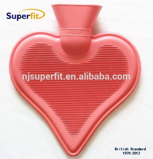 red heart shaped cute hot water bottle