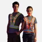 Reflective Vest Custom Security belt Led Reflective Safety Running Cycling Vest With Lights