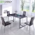 Import Restaurant furniture hot-bending extendable glass dining table from China
