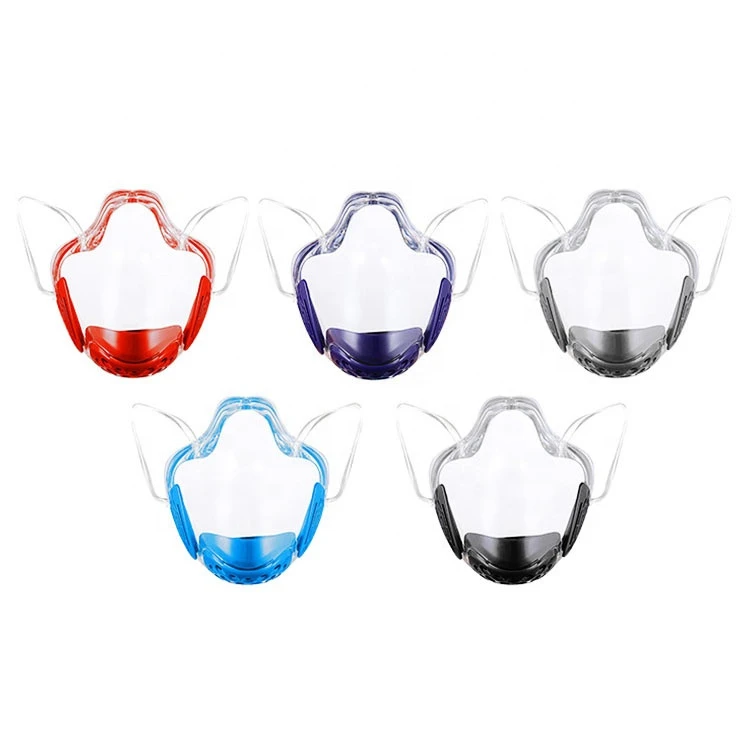 Reusable Clear Mouth Lip Language Anti-fog Transparent Face Shield Face Mask With Air Value