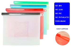 Reusable Silicone Food Storage Silicone Ziplock Bag Reusable