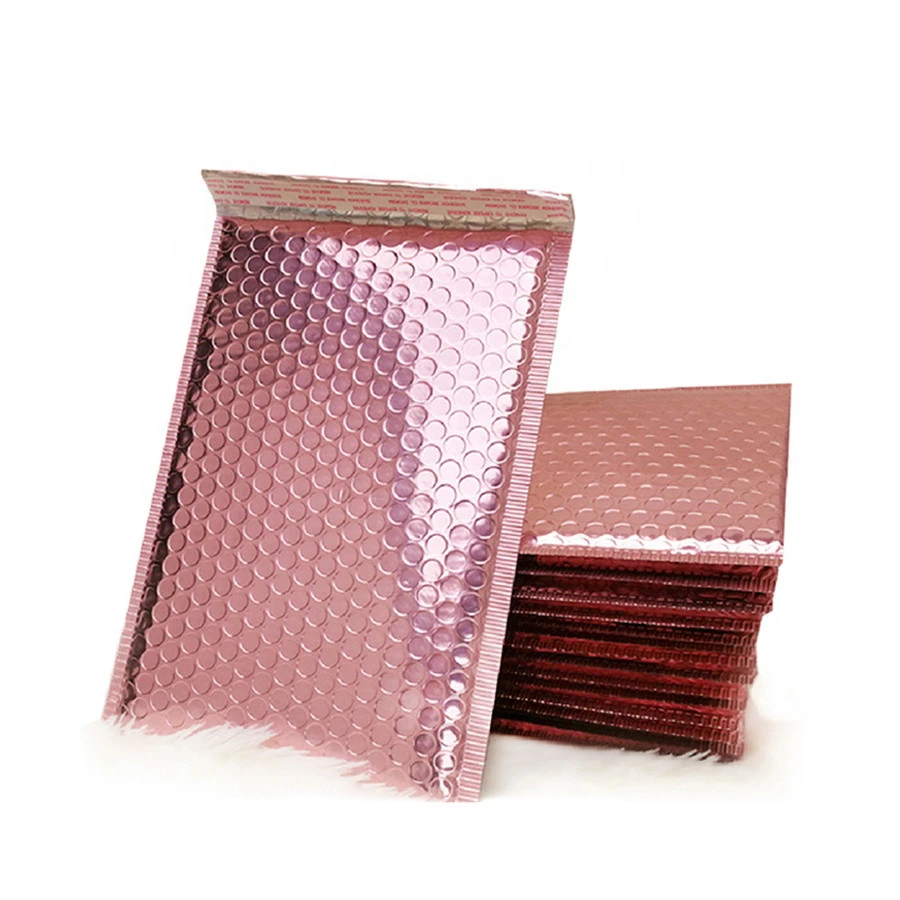 Rose Gold Glamour Bubble Mailers Padded Envelopes Shipping Mailing Bag