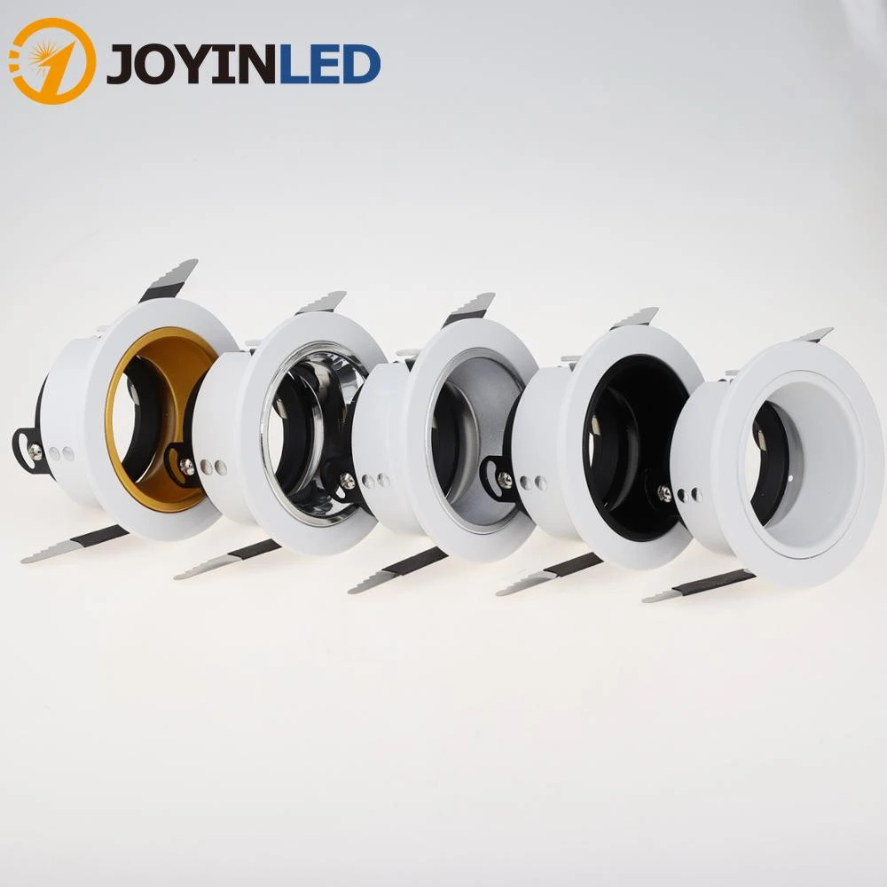 Round Recessed Downlight Ring LED Bulb Replaceable MR16GU10G5.3 75mm Hole Ceiling Spot Light Aluminum frame